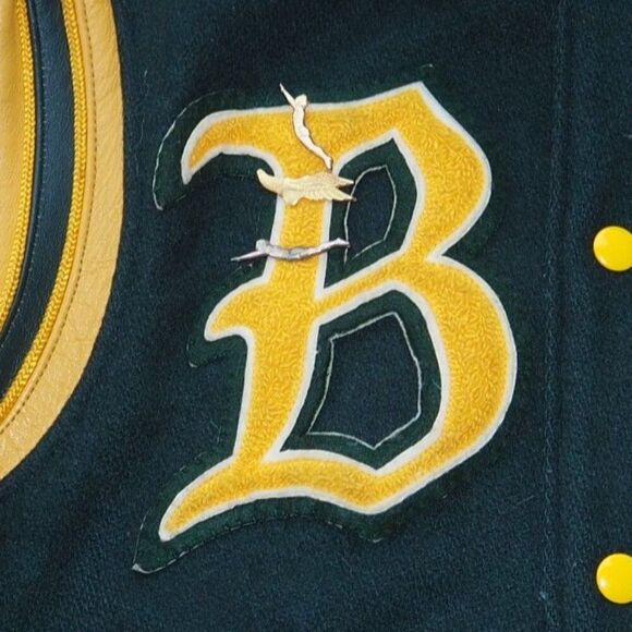 Vintage 1970s Blackhawk High School Cougars "Butch" Wool Varsity Jacket Men's 42 - Picture 6 of 13